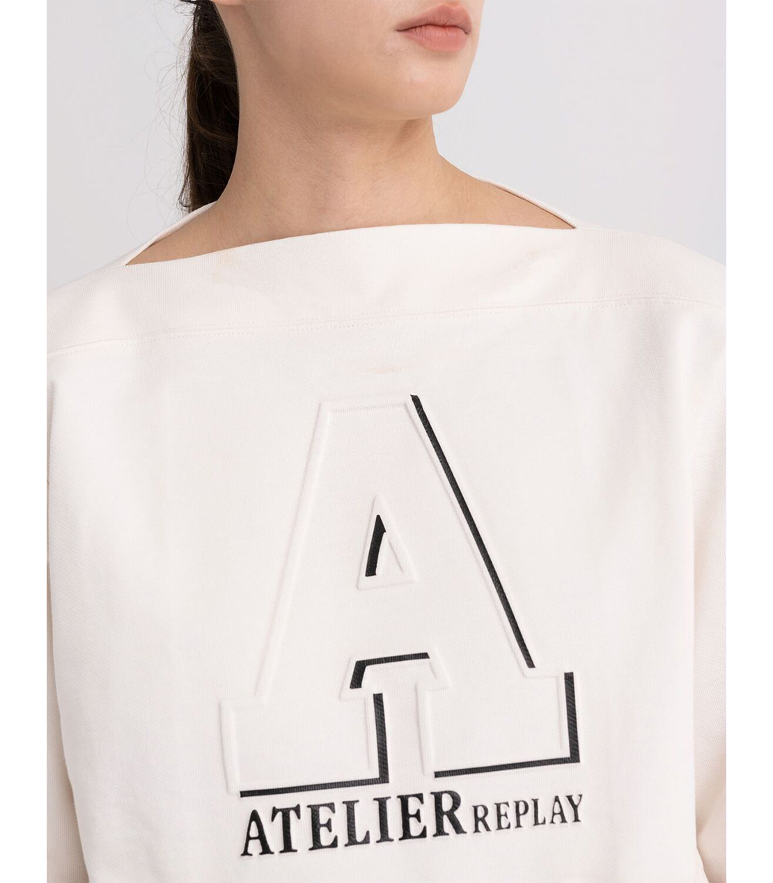 ATELIER コットンスウェットシャツ 詳細画像 アイボリー 3